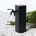 Outdoor Stainless Steel Garden Water Column, Freestanding Hose Stand with Dual Outlet Faucet, Decorative Fountain Hydrant for Patio/Backyard, 30x12cm (11.8x4.7in) by Unknown