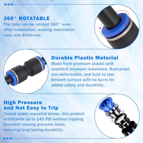 90 Pcs Quick Connect Air Line Fittings Kit Pneumatic Air Fittings - Image 4