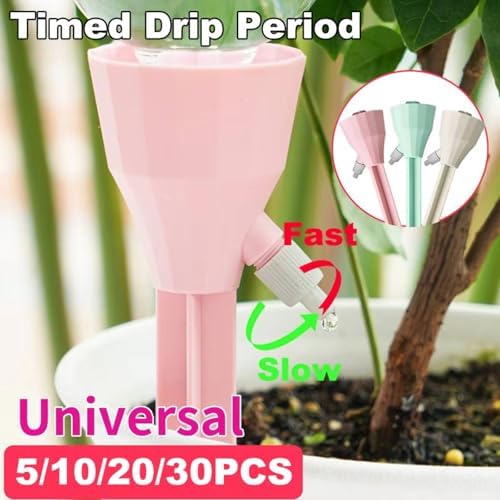 Adjustable Drip Irrigation System, Plant Self-Watering Spike, Auto Flower Water Dripper for Garden, Indoor (White-30PCS) - Image 2
