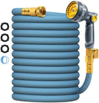 Garden Hose 50 FT, Flexible Water Hose, Ultra Lightweight Non-Expanding Hose with 10‑Function Spray Nozzle, Leak‑Proof & High‑Pressure Resistant for Lawn, Garden, and Auto Cleaning (50 FT) by Unknown