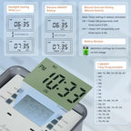 Suraielec Pool Timer, 7-Day 24-Hour Digital Pool Pump Timer, 40 AMP Heavy Duty, 120/240/277 VAC, Outdoor Metal Casing, Electric Switch Box for Swimming Pump, Hot Water Heater, Spa, Lights - Image 3