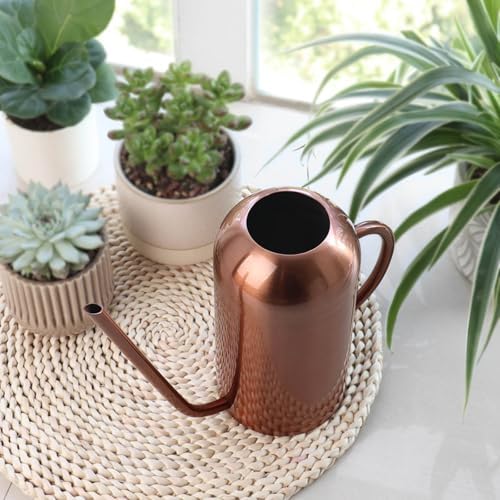 Plant Watering Can, Modern Leak Proof Stainless Steel Indoor Watering Cans for House Plants with Long Spout,Lightweight Small Rustproof Water Can for Plants for Home Outdoor Gardening - Image 7