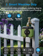 meross WiFi Water Timer for Garden, Hose Timer with Brass Inlet & Outet - Image 3