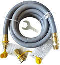 30FT 3/4" ID Natural Gas Hose with 3/4 Quick Connect for Standby Generators, Long Gas Flex Line Hose for NG/LP Propane Appliances Construction Heaters, Tool Included by GRILLJOB
