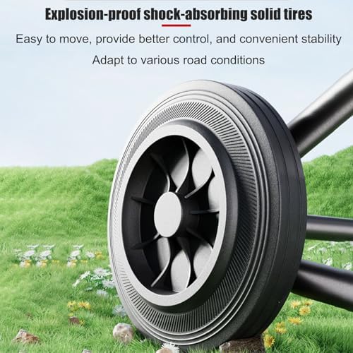 Heavy Duty Water Hose Reel Cart, Portable Garden Hose Holder with Large Capacity Spool, Industrial Metal Construction for Outdoor Watering, Car Wash, Yard Cleaning - Image 5