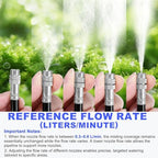 M METERXITY 1-Set Brass Misting Nozzles Tees, 20in/50cm Tube Len 3-in-1(Dripping, Spraying, Shutoff) Adjustable Copper Water Misters Sprayer for 0.31"/8mm Tubing Irrigation [Silver Tone/Black] - Image 6