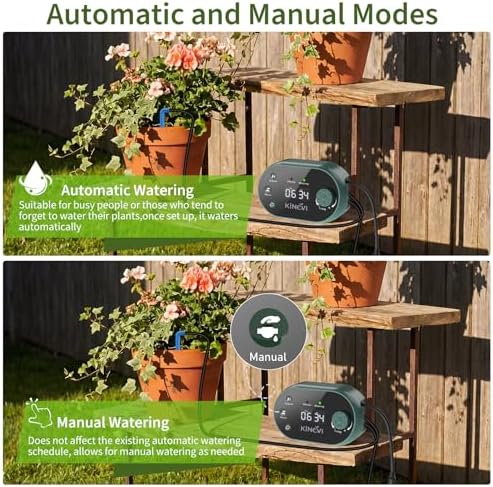 Solar Drip Irrigation System Kit, Auto Plant Waterer for 15 Pots（Green） - Image 6