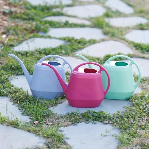 Bloem Aqua Rite 144 oz Plastic Watering Can, Long Spout, Fuchsia, 2-Pack - Image 7
