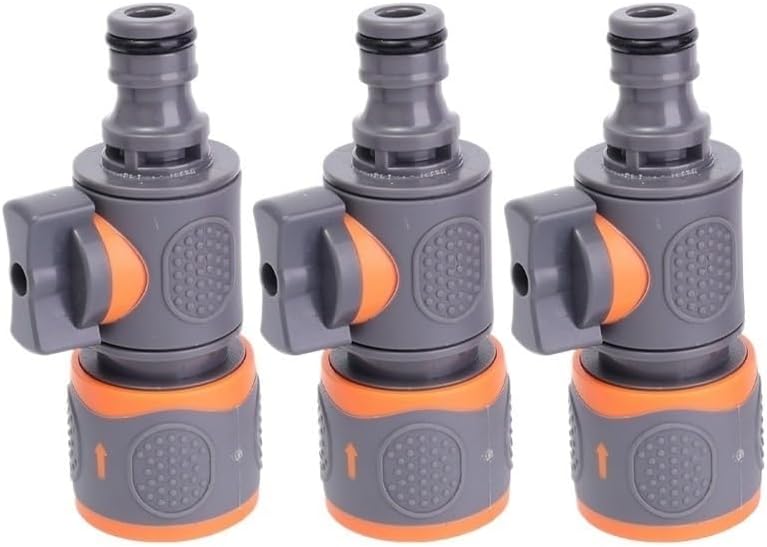 1/5pcs ABS Quick Water Connecter Garden Hose Adapter with Shut-Off Valve Fittings Tubing Repair Watering Gun Nipple Adapters(3pcs) by Unknown