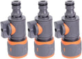 1/5pcs ABS Quick Water Connecter Garden Hose Adapter with Shut-Off Valve Fittings Tubing Repair Watering Gun Nipple Adapters(3pcs) by Unknown
