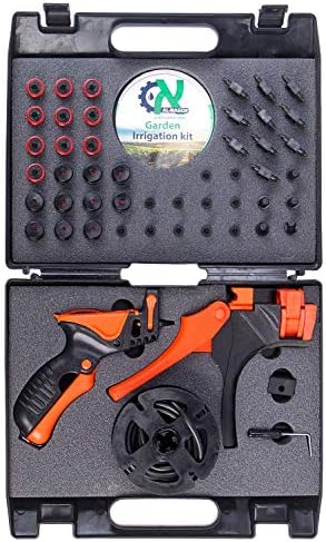 Al-Magor Garden Irrigation Kit: Complete Set for Installing, Inserting Sprinklers, Drippers in PE Tube Pipes with Tools, Plugs, Connectors, and Case - Image 2