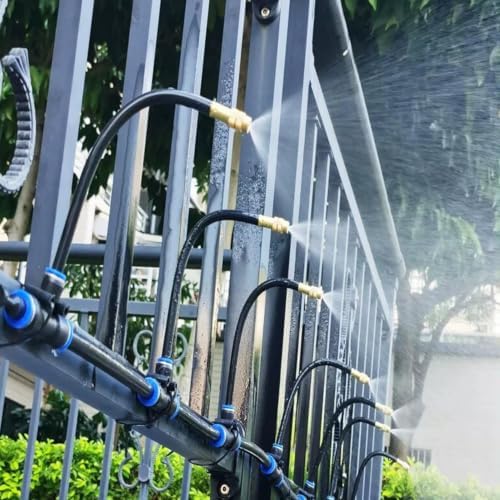 Vibeo Outside Patio Mist Cooling System with 360° Adjustable Copper Nozzles by Unknown