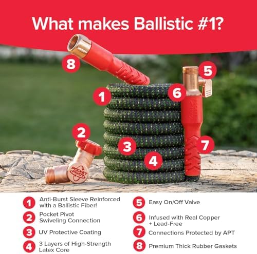 Pocket Hose Ballistic Double UV 50 FT Expandable Garden Hose, Pocket Pivot - Image 3