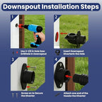 Rain Barrel Diverter Kit for Rectangular Downspouts, 1 Set - Image 3