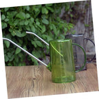 2pcs 1000ml Long Spout Watering Can with Scale, Stainless Steel - Image 2