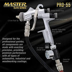 TCP Global Pressure 2.5 Gallon Pressure Pot Tank Paint Spray Gun with 1.5 Mm Nozzle and Master Elite 55 High-Performance HVLP Pressure Feed Spray Gun 1.2mm Tip and 25' Air and Fluid Hoses - Image 7