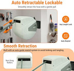 Retractable Air Hose Reel, 3/8" x 80FT Hubrid Air Hose, 300PSI Max, Auto-Rewind & Length-Lock, Ceiling/Wall Mount Enclosed PP Reel with 180° Swivel Bracket for Workshop/Garage - Image 3