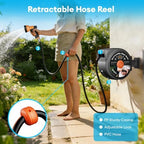 TABU 1/2 Inch x 100 FT Retractable Garden Hose Reel, Wall Mounted - Image 5