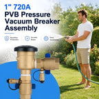 4 Pack 1 Inch Backflow Preventer, Brass Pressure Vacuum Breaker Assembly, 400 PSI Sprinkler Backflow Valve for Lawn Irrigation, Garden Water Lines and Outdoor Anti-Siphon Protection - Image 6