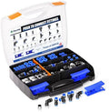 TAILONZ PNEUMATIC 1/4"3/8"1/2"1/8" Blue Straight and Elbow Push to Connect Fittings Air Hose Fittings,Suitable for Nylon/PU Tube Air Tube and Other Connection Kits 68PCS by TAILONZPNEUMATIC