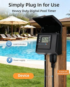 Digital Pool Pump Timer,Twist-Lock NEMA L5-20R - Image 3
