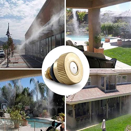 Brass Misting Nozzle, 250pcs Low Pressure Brass Mist Nozzles Thread UNC 10/24 0.1-0.8mm Cooling Dust Control(0.4mm) - Image 3