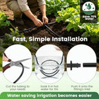 1/4 Inch Drip Irrigation Tubing 500Ft – Built-in 0.5 GPH Emitters Every 6", Flexible LLDPE Hose with Smooth Inner Wall, Water-Saving Drip Line for Garden, Greenhouse, Flower Beds & Landscape, Black - Image 4
