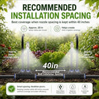 50FT High-Flow Irrigation System for Garden, 12mm Main Tubing,30 Nozzles - Image 5