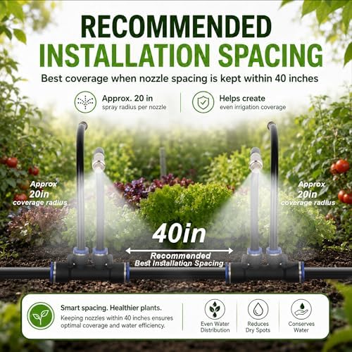 50FT High-Flow Irrigation System for Garden, 12mm Main Tubing,30 Nozzles - Image 5