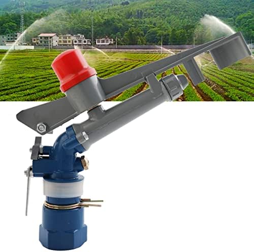 1'' Agriculture Irrigation Spray Gun Sprinkler Large-Area Irrigation Spray Gun Garden Farm Watering Sprinkler 360° Adjustable Watering for Farms, Orchards, Tea Gardens, Forestry by HOTSTORE