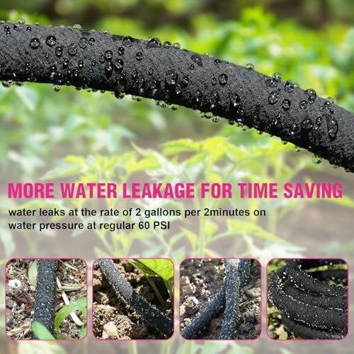 1/2 Inch 150 FT Round Soaker Hose for Garden and Lawn Irrigation - Image 3