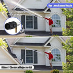 FIXFANS Adjustable Pressure Washer Long Range Nozzle, 15 FT Braid Hose, Downstream Injector Kit for High Power Washer, External Chemical Injection with 1/4 Inch Quick Connector, 5-6.5 GPM - Image 3