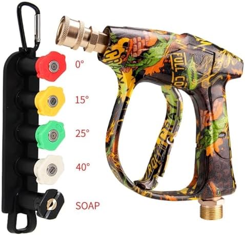 2026 Upgraded Graffiti High Pressure Washer Gun, Premium Aluminum Valve & Solid Copper Head, 5-Color Nozzle Set, 1/4" Quick Connect - Image 2