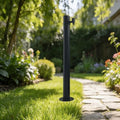 Freestanding Stainless Steel Garden Hose Stand with Faucet, Durable Water Column, Decorative Yard Hydrant for Backyard, Farm & Pasture (10" Black) by Unknown