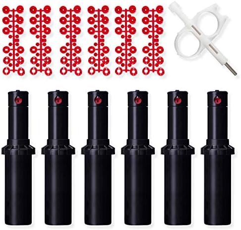 Hunter PGP-adj Rotor Sprinkler Heads - 6 Pack - Includes Nozzle Trees and Adjustment Tool by BigFrogSupply