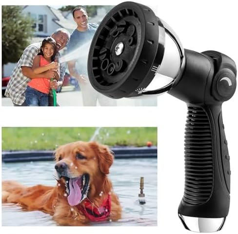 Watering Hose Nozzle Sprayer Heavy-Duty Metal 10-Pattern for Garden Lawn - Image 5