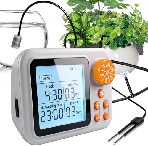 Drip Irrigation kit Indoor Plant Irrigation System Automatic Plant Waterer Plant Humidity Sensor Timer Water drip System kit to Growing Tent self Watering Automatic Mister kit Greenhouse（1 Sets） by Unknown