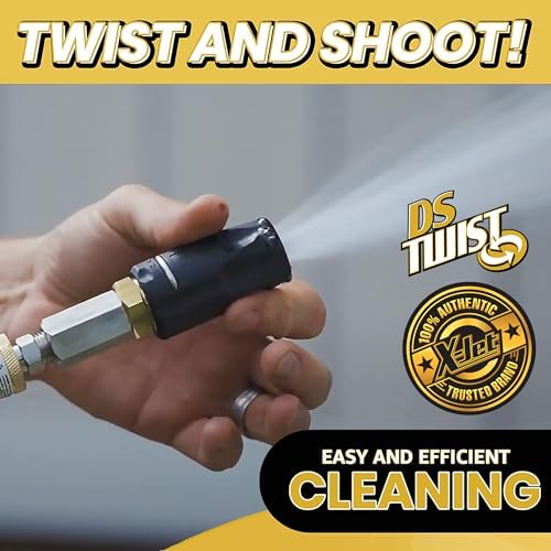X-Jet DS Twist Nozzle - Adjustable Downstream Soft Wash Nozzle. 0-60 degree Spray Pattern with Low to High Reach for use with Pressure Washer 7-12 GPM - Image 4