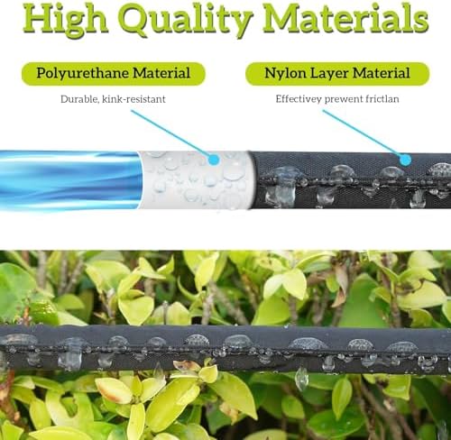 LINEX Flat Soaker Hose 50 ft for Garden Beds, Drip Hoses 1/2'' x 25 ft 2 Pack Save Water 80%, Heavy Duty Irrigation Hose Sprinkler Hose - Image 4