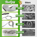 TOOLCY 25 FT Metal Water Hose Stainless Steel Garden Hose with Brass Nozzle - Heavy Duty, No Kink, All Weather, Super Flexible Garden Hoses for Outdoor, Lawn - Image 6