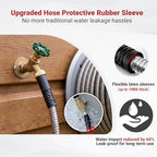 Lefree 15FT Stainless Steel Short Garden Extension Hose, Lightweight Anti-Kink Leakproof Water Hose with Upgraded Rubber Sleeve, for Small Backyard, RV Camper, Balcony Gardening & Hose Reel Lead-In - Image 2