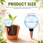 8 Pcs 17 oz Plant Watering Globes with Terracotta Self Watering Planter Insert Plastic Clear Self Water Bulbs for Indoor Outdoor Automatic Drip Irrigation Water Devices (Blue) - Image 2