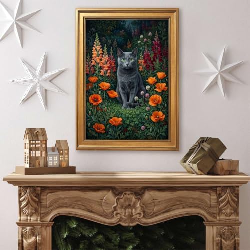 Gold Vintage Framed Lantern Wall Art, Rustic Oil Painting Style Print - Image 4
