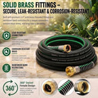 SANFU Hybrid Garden Hose 5/8-Inch x 25FT, RV Water Hose, Black Green - Image 6
