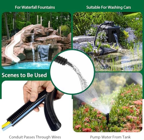LONGRUN Pond Tubing 1.25 Inch 1-1/4'' Diameter, 23.6 Feet Long Corrugated Flexible Hose Pipe, Pool PVC Tube for Garden Ponds Waterfalls Camping Caravans Filters Drainage Marine - Image 6