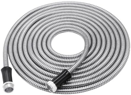Autoparts 304 Stainless Steel Garden Hose, Lightweight Metal Hose with Free Nozzle, Flexible and Non-kink 25" 50" 75" 100" (75FT) by Autoparts