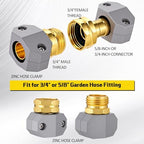 48 Pcs Garden Hose Repair Connector with Clamps, Male and Female - Image 4