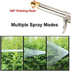 Garden Hose Spray Gun -Adjustable Spray Sprinkler with Brass Nozzle, Heavy Duty Metal Water Gun Spray Gun (Color : Black Gun) - Image 5