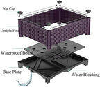 YSUEFIJO Planter Box Outdoor Raised, Raised Garden Bed for Vegetables, Garden Bed Kit Plastic, with Drainage Holes, for Flowers, Herbs, Fruits - Image 4