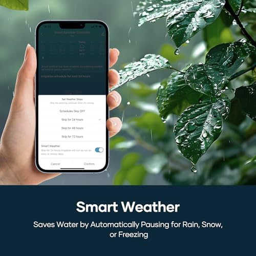 tolviviov Smart Sprinkler Controller, 8-Zone Indoor WiFi Irrigation Controller, App Enabled, Simple Automated Watering Scheduling, Local Weather Intelligence, Rain, Freeze Skip - Image 4